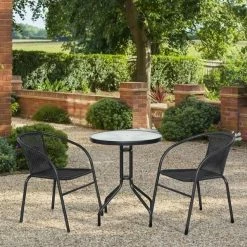 Cheapest 😉 Australia Sale - Marquee Black 3 Piece Wicker Bistro Set ✨ -MARQUEE Store 06ee505700a040d0b1413c076f9190ee