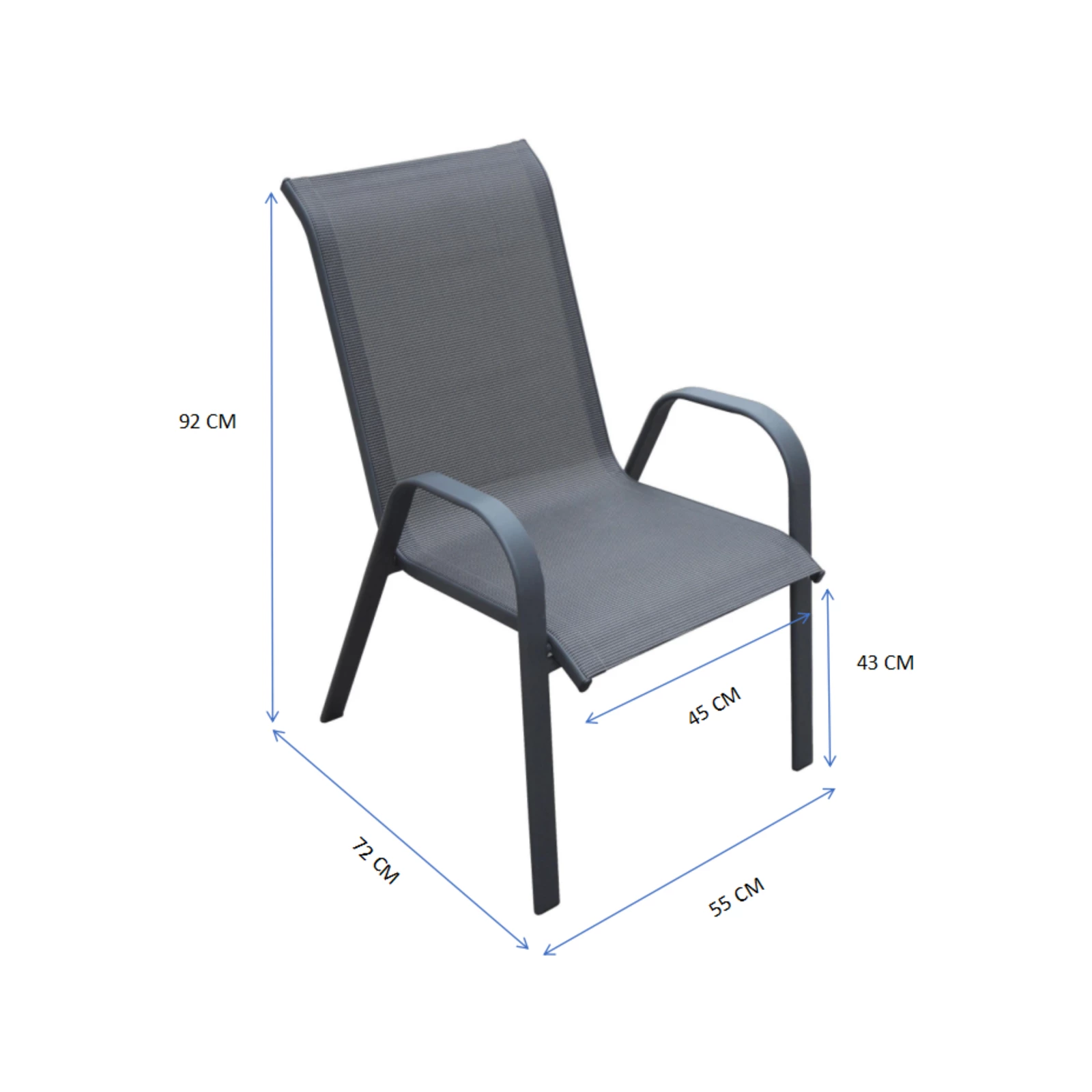 Buy ๐ฏ Australia Only - Marquee Steel Sling Chair Charcoal ๐งจ 2 Buy ๐ฏ Australia Only - Marquee Steel Sling Chair Charcoal ๐งจ - Image 2