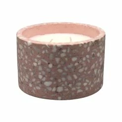 Best Sale ⭐ Australia Only - Marquee 130 X 130 X 80mm Terrazzo Pink Citronella Candle 🌟