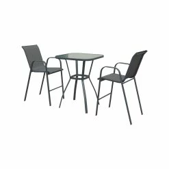 Best Pirce 😀 Marquee 3 Piece Steel Sling Back Outdoor Setting - To Australia ✔️