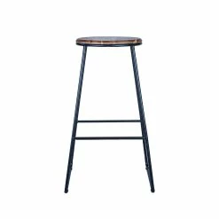 Coupon 💯 Marquee Industrial Acacia Bar Stool Black - To Australia 💯