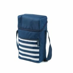 Cheap 👏 Australia Only - Marquee Navy Dual Bottle Carrier Cooler Bag Navy Stripe ✔️