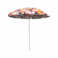 Flash Sale 🔥 Australia Sale - Marquee 2m Orange & Blue Geometrics Pattern Portable Shade Umbrella 🔔