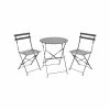 Best Sale 👍 Australia Only - Marquee Grey 3 Piece Troca Steel Bistro Setting 😍