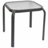 Brand new ⌛ Australia Sale - Marquee Square Glass Top Steel Side Table Charcoal ⭐