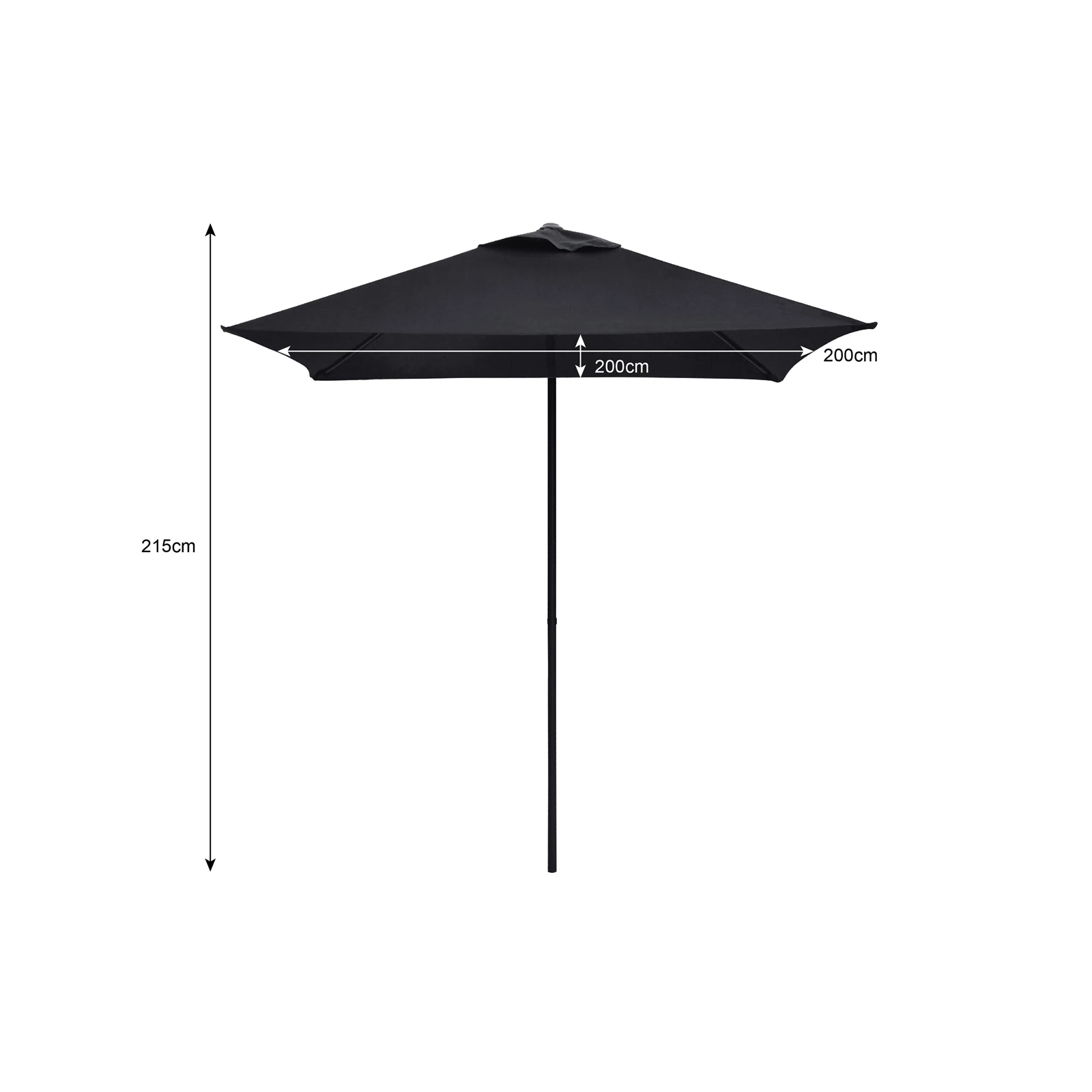 Promo 👍 Marquee 2m Square Goulburn Market Umbrella Charcoal - To Australia 🤩 6 Promo 👍 Marquee 2m Square Goulburn Market Umbrella Charcoal - To Australia 🤩 - Image 6