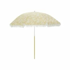 Flash Sale 👏 Marquee 1.8m Yellow Botanical Straw Beach Umbrella Palm Italian Straw - To Australia ✨