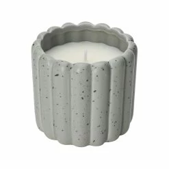 Brand new 🔥 Australia Sale - Marquee 118 X 118mm Pinstripe Grey Freckle Ceramic Citronella Candle ✨