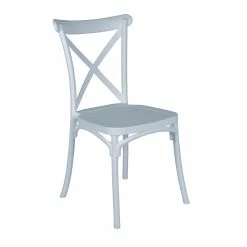 Outlet 🥰 Australia Only - Marquee White Cross-Back Dining Chair 🥰