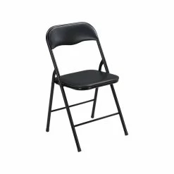 Best Sale ❤️ Australia Only - Marquee Padded Vinyl Black Folding Chair 🧨