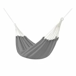 Best deal 🎉 Australia Sale - Marquee 140 X 190cm Double Polycotton Hammock Grey / Blue ✔️