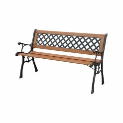 Buy ⭐ Australia Sale - Marquee Cast Iron Back Timber Bench Natural / Verdigris ✔️